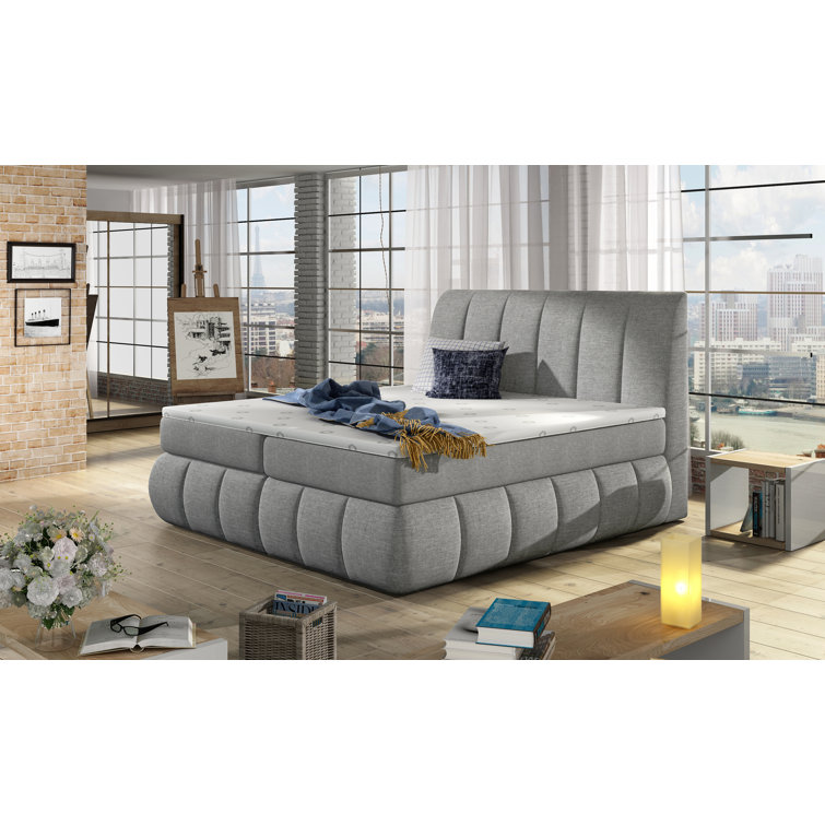 Metro Lane Boxspringbett Doud mit Topper & Bewertungen | Wayfair.de